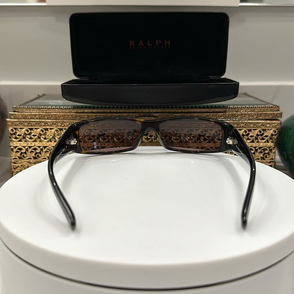 Ralph Lauren Brown/Amber Tortoiseshell Sunglasses EUC & RL Hard-Case EUC - Picture 6 of 17